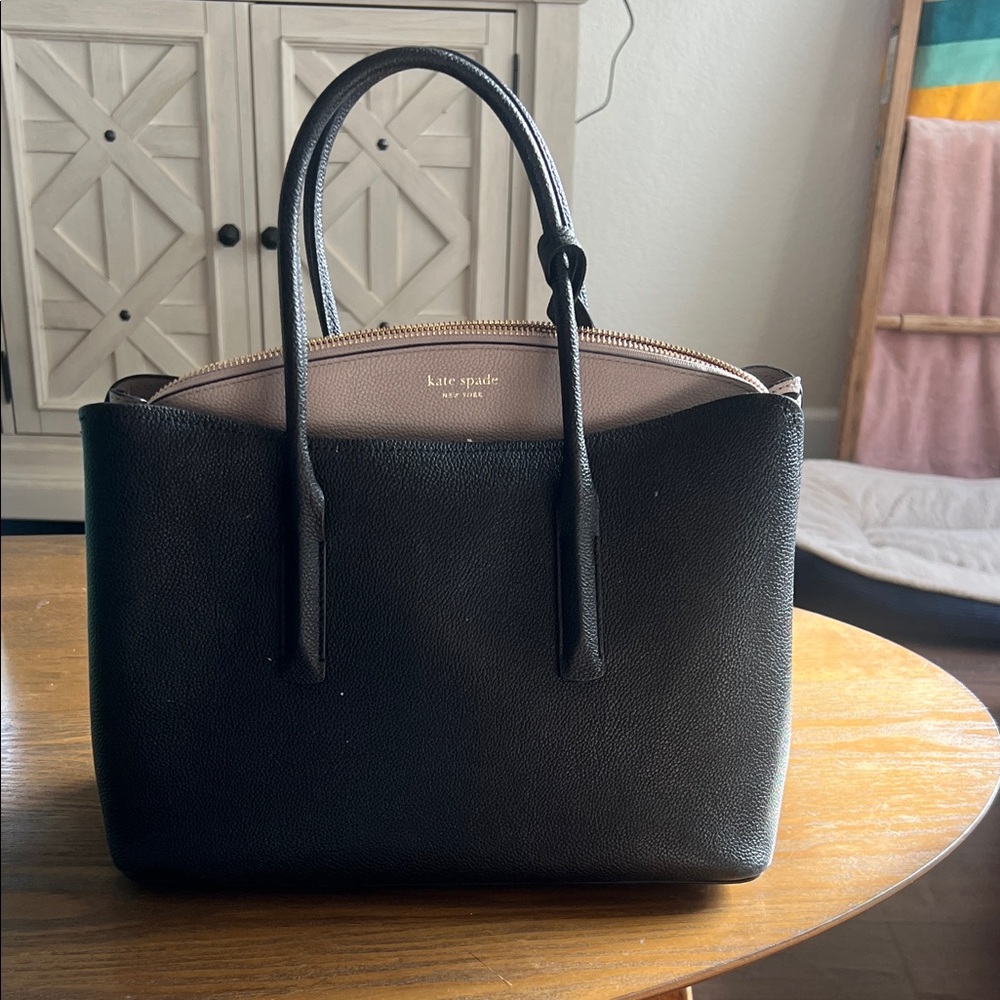 Kate Spade Black and Blush Satchel